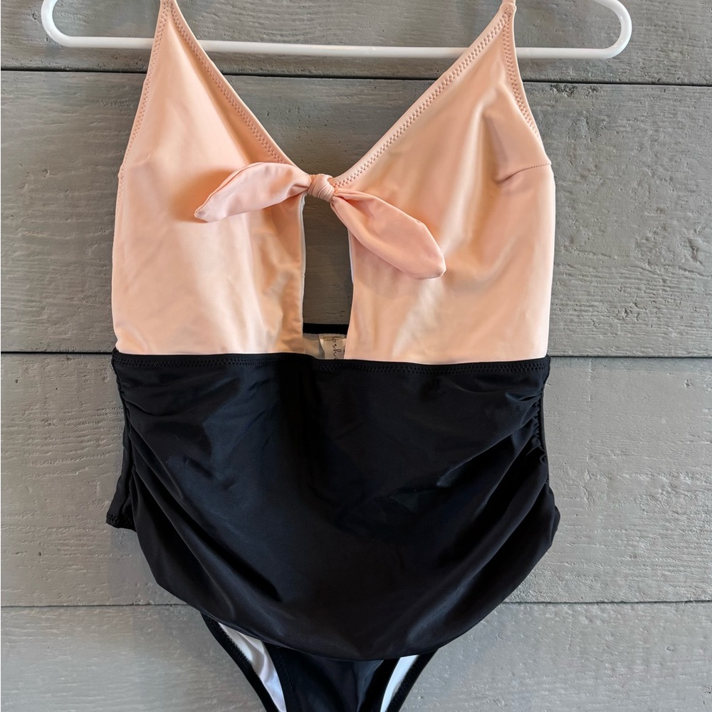 CupShe Cutout Swimwear in Pink and Black